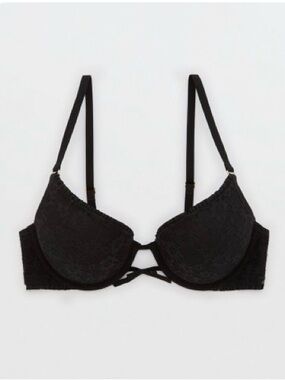 Show off vintage lace plunge push bra